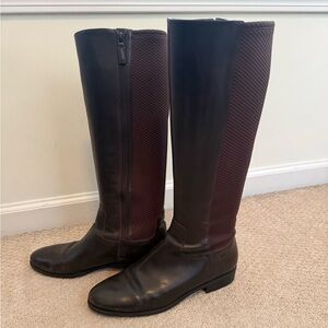Women’s Cole Hann Tall Boots in Dark Brown - Classic Equestrian Style